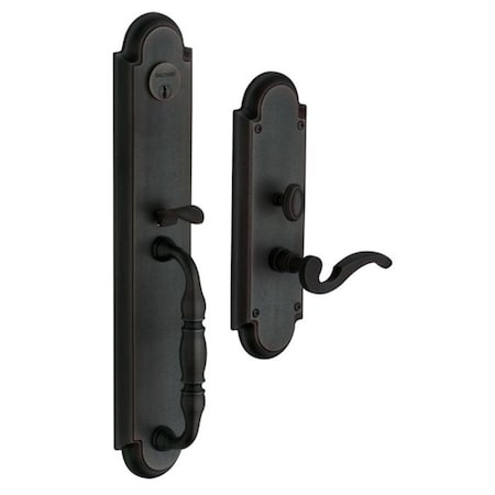 Baldwin Double Cylinder Entry Handlesets Distressed Oil Rubbed Bronze 6544.402.LDBL